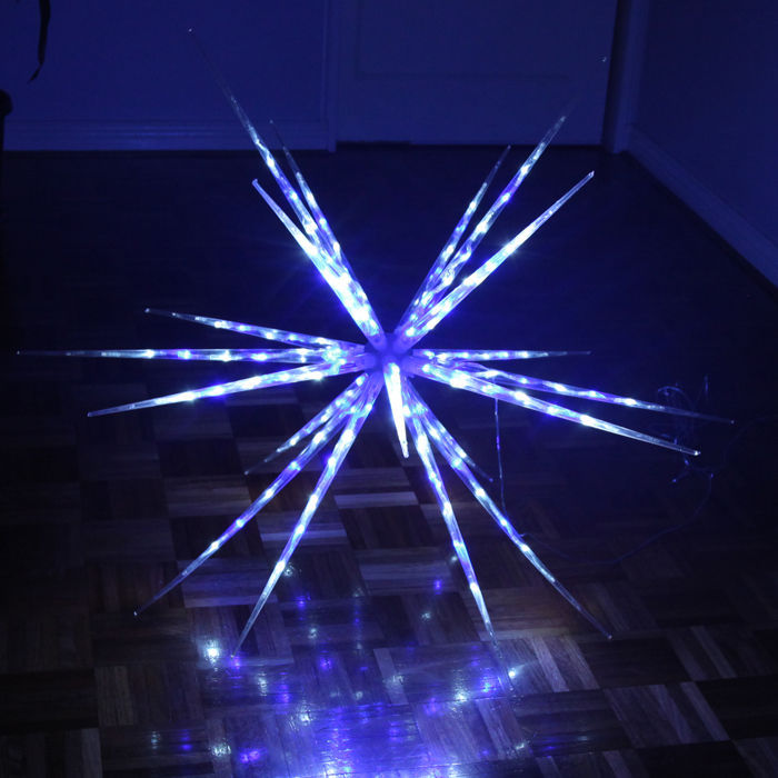 Samland 160 LED Blast Ice Star Ball Christmas Light Decoration in Blue & White