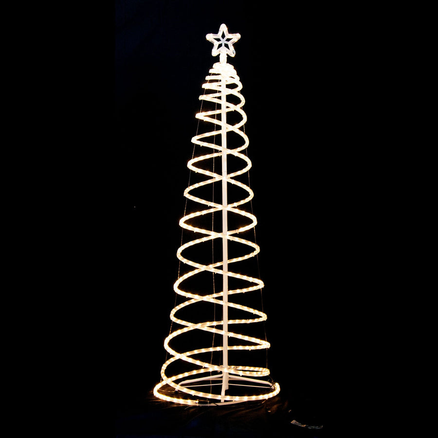 Samland Led 185cm Spiral Rope Light Christmas Tree Star Motif Warm White