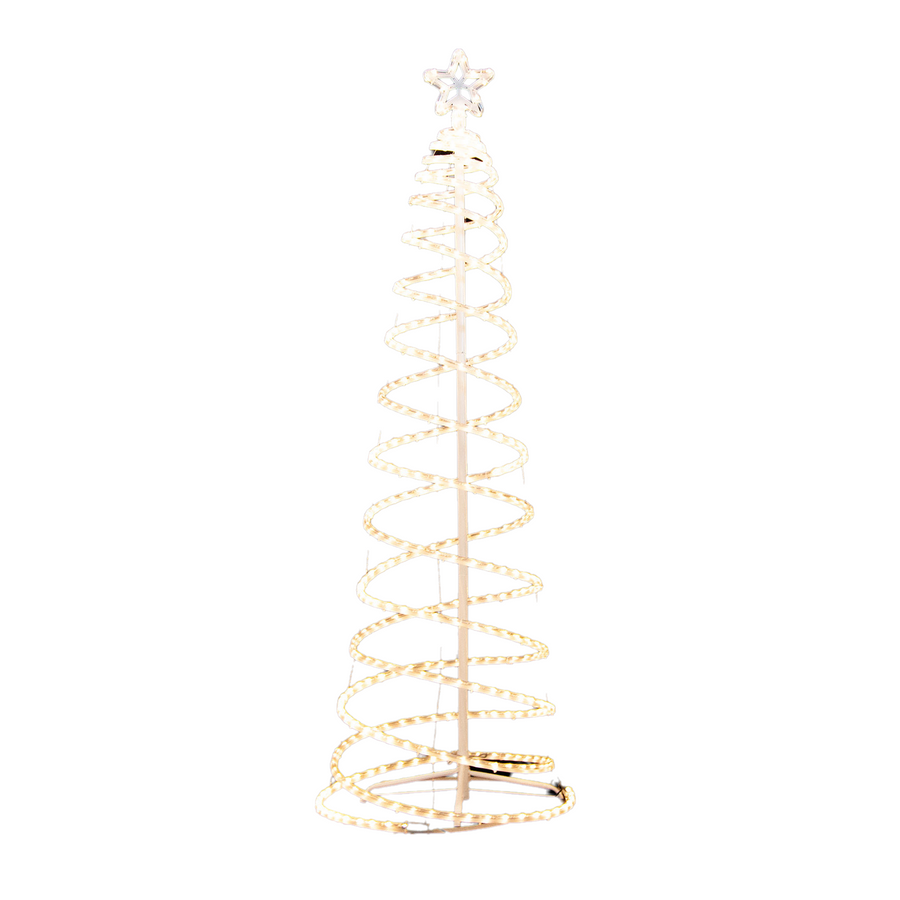 Samland Led 185cm Spiral Rope Light Christmas Tree Star Motif Warm White