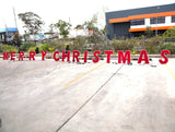 Samland Merry Christmas Commercial Led Light and Garland Display - Front View