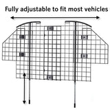 Samland Universal Pet Barrier Fence for Car Van 4WD Vehicles Duty Wire Mesh Car Guard - Front View