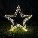 Samland 3D Frame Led Star Warm White for Christmas Decoration - 3DStar_L - Front View