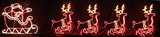 Samland LED SANTA RIDING 4 REINDEER DEER SLEIGH CHRISTMAS ROPE MOTIF LIGHT - Front View