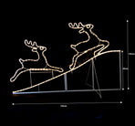 Samland Animated Running up Reindeer Rope Light for Christmas Decoration