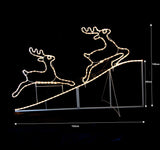 Samland Animated Running up Reindeer Rope Light for Christmas Decoration - Side View