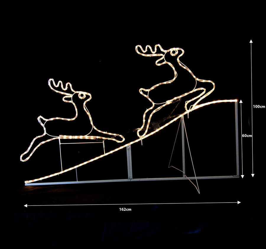 Samland Animated Running up Reindeer Rope Light for Christmas Decoration
