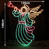 Samland LED ANIMATED CHRISTMAS ANGEL SOUNDING TRUMPET MOTIF ROPE LIGHT - Front View