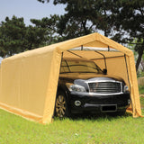 Samland Portable Carport Garage Shelter Canopy Single Size 10x20FT - Side View