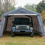 Samland Portable Carport Garage Shelter Canopy Single Size 12x20FT - Front View