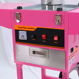 Samland Commercial Fairy Floss Machine with Wheeled Cart - Side View