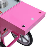 Samland Commercial Fairy Floss Machine with Wheeled Cart - Top-Down View