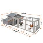 Samland Wooden Chicken Coop with Spacious Run – Outdoor Waterproof Hen House for Multiple Chickens