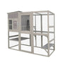 Samland Large Indoor & Outdoor Wooden Cat Enclosure with Sleeping House & Climbing Platforms