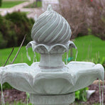 Samland SOLAR POWERED 2-TIER BIRD BATH WATER FOUNTAIN