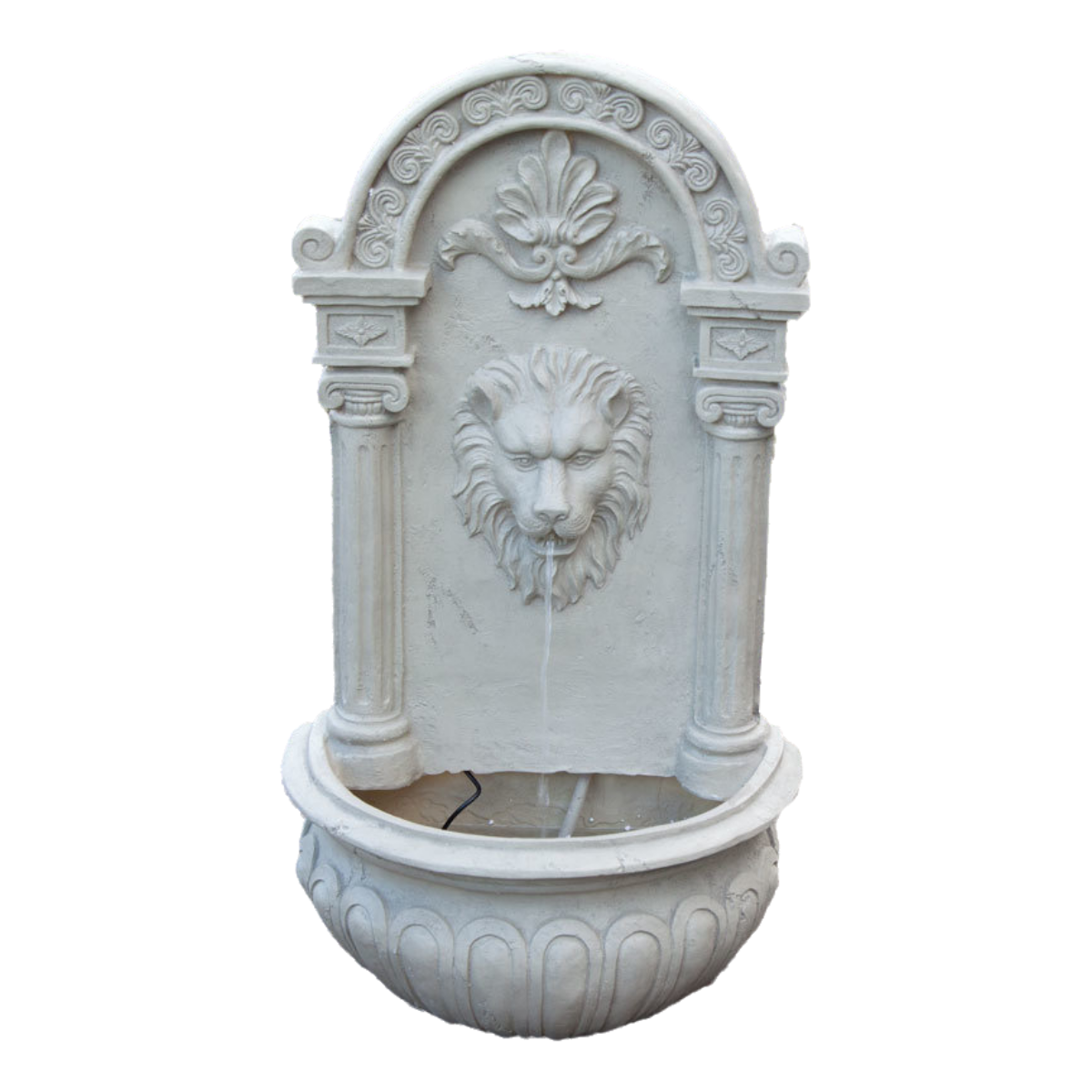 Samland  SOLAR DECORATIVE LION WALL WATER FOUNTAIN FEATURE