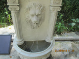 Samland  SOLAR DECORATIVE LION WALL WATER FOUNTAIN FEATURE - Side View