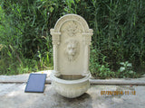 Samland  SOLAR DECORATIVE LION WALL WATER FOUNTAIN FEATURE