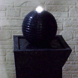 Samland SOLAR PANEL POWER WATER PUMP FOUNTAIN FEATURE WITH LED TWISTED DESIGN
