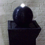 Samland SOLAR PANEL POWER WATER PUMP FOUNTAIN FEATURE WITH LED TWISTED DESIGN