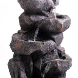 Samland GROTTO FALL SOLAR WATER FOUNTAIN WITH LED LIGHTS - Side View