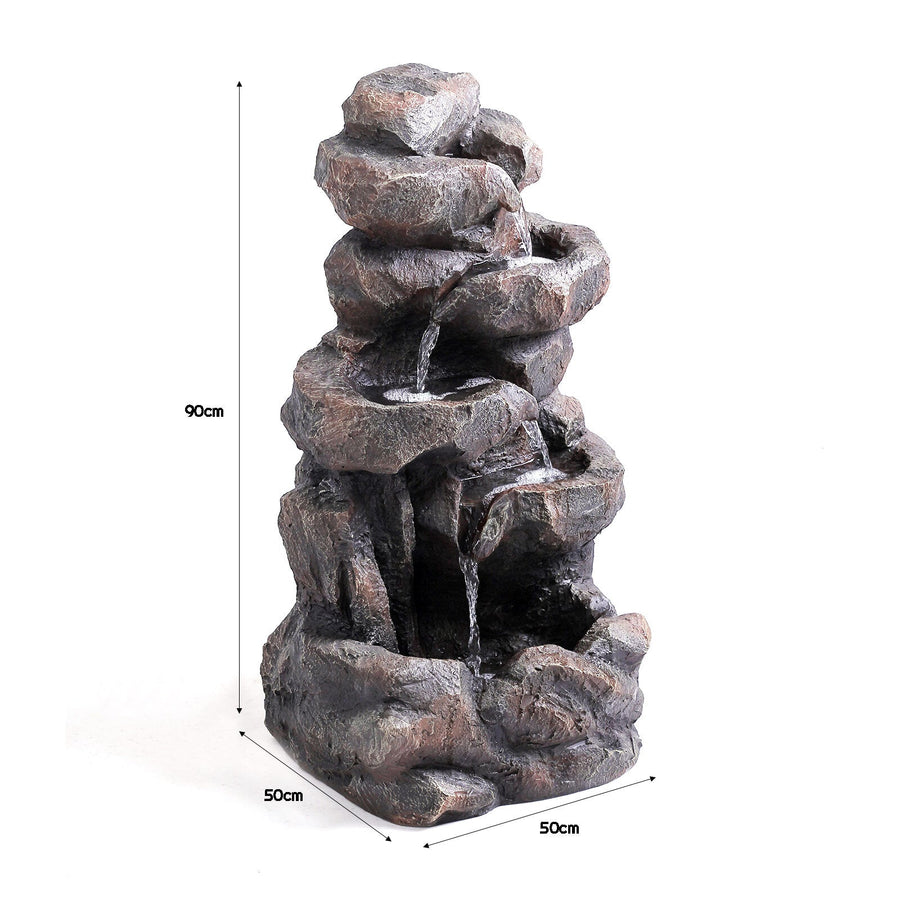 Samland GROTTO FALL SOLAR WATER FOUNTAIN WITH LED LIGHTS