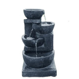 Samland 4 TIERS CASARDING SOLAR WATER FOUNTAIN
