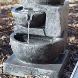 Samland 4 TIERS CASARDING SOLAR WATER FOUNTAIN - Top-Down View