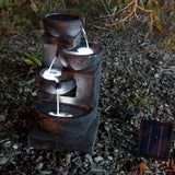 Samland 4 TIERS CASARDING SOLAR WATER FOUNTAIN - 45-Degree Angle
