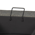 Samland STONE BASE OUTDOOR PATIO HEATER FIRE PIT TABLE WITH BBQ GRILL FIREPIT