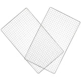 Samland 22x12cm BBQ Grill Mesh Fish Meat Rectangle Net Mat Barbecue Pad for Camping