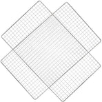 Samland 22x12cm BBQ Grill Mesh Fish Meat Rectangle Net Mat Barbecue Pad for Camping