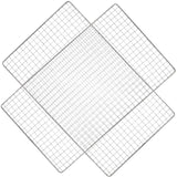 Samland 22x12cm BBQ Grill Mesh Fish Meat Rectangle Net Mat Barbecue Pad for Camping - Front View