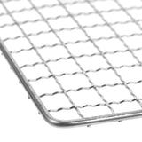 Samland 22x12cm BBQ Grill Mesh Fish Meat Rectangle Net Mat Barbecue Pad for Camping - Top-Down View