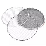 Samland 28CM BBQ Grill Mesh Fish Meat Round Net Mat Barbecue Pad for Camping - Side View