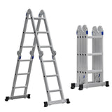 Samland 3.6M Multi-Purpose Aluminium Ladder  - 4 X 3 Rungs-LA303 - Front View