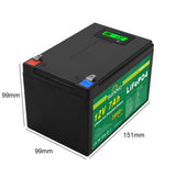 Samland 12V 7AH Deep Circle Lifepo4 Lithium Battery Rechargeable - Front View