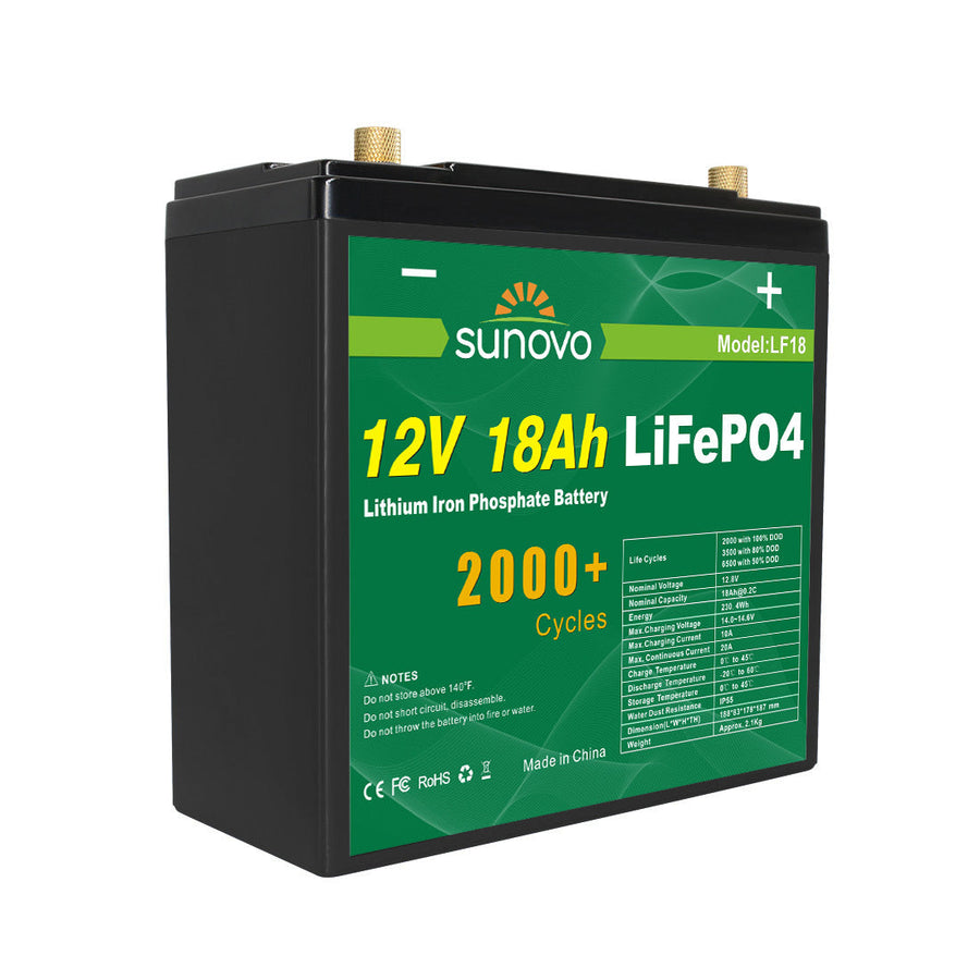 Samland 12V 18AH Deep Circle Lifepo4 Battery Rechargeable Lithium