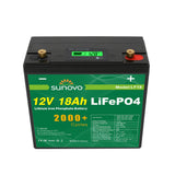 Samland 12V 18AH Deep Circle Lifepo4 Battery Rechargeable Lithium - Side View