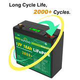 Samland 12V 18AH Deep Circle Lifepo4 Battery Rechargeable Lithium - Top-Down View