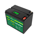 Samland 12V 60AH Deep Circle Lifepo4 Lithium Battery Rechargeable - Side View