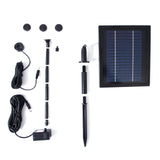 Samland 9V 250LPH Solar Pump with Battery Backup Panel for Small Pond Fountain Feature - Side View