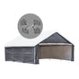 Samland Enclosure Kit (Side Wall Accessory Only) for Portable Double Carport Canopy 18x20FT