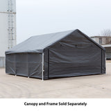 Samland Enclosure Kit (Side Wall Accessory Only) for Portable Double Carport Canopy 18x20FT - Front View