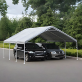 Samland Portable Carport Garage Shelter Canopy Double Size 18x20FT - Front View