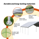 Samland Portable Carport Garage Shelter Canopy Double Size 18x20FT - Top-Down View