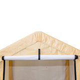 Samland Replacement Cover Kit for Portable Carport Garage Shed Storage in Size 6X6FT - Top-Down View