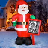 Samland 300CM TALL INFLATABLE SANTA WITH LED LIGHT FOR CHRISTMAS DECORATION - Front View