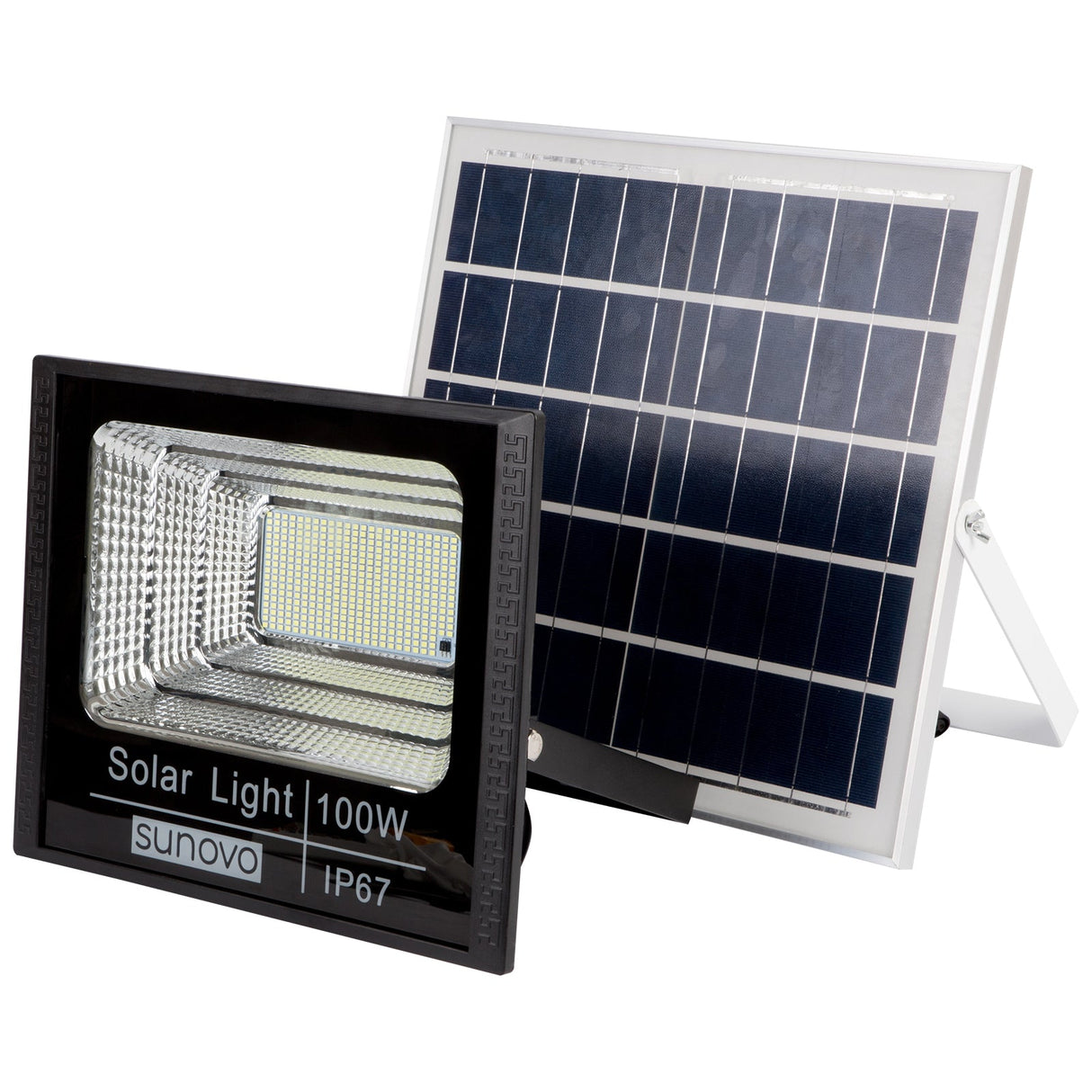 Samland 297 Led Solar Flood Light Outdoor with Remote Control 100W Cold White