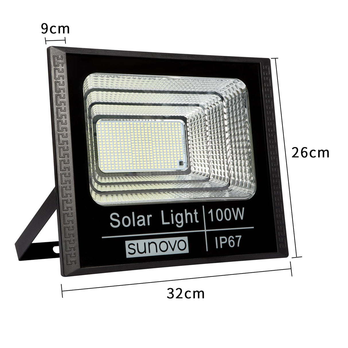 Samland 297 Led Solar Flood Light Outdoor with Remote Control 100W Cold White