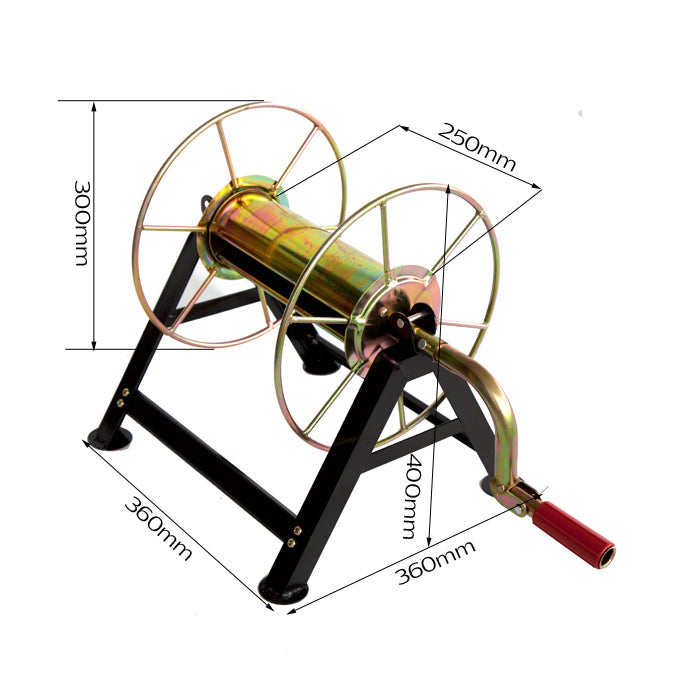 Samland GALVANISED STEEL HOSE REEL FOR SPRAYER HOSE UP TO 100M CAPACITY